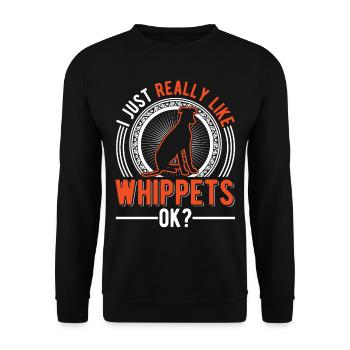 J’aime juste les whippets - Sweat-shirt Unisexe - noir - Devant - Alina (178cm) & Michal (187cm)