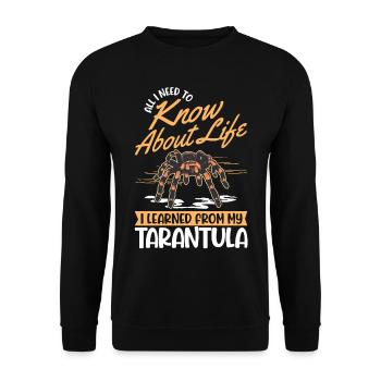 Tarantula Spider Tarantula - Unisex Sweatshirt - black - Front - Alina (178cm) & Michal (187cm)