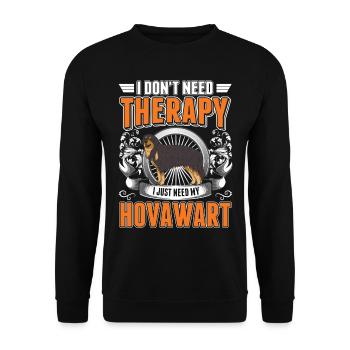 Thérapie Hovawart - Sweat-shirt Unisexe - noir - Devant - Alina (178cm) & Michal (187cm)