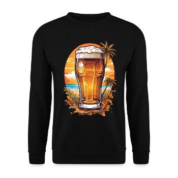 Vacances de bière au paradis Beer Lover Design - Sweat-shirt Unisexe - noir - Devant - Alina (178cm) & Michal (187cm)