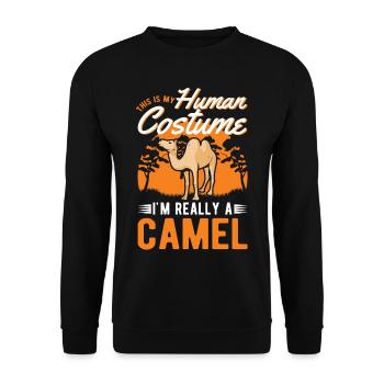 Camel Costume Halloween Egypt - Unisex Sweatshirt - black - Front - Alina (178cm) & Michal (187cm)