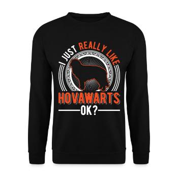 J’aime bien Hovawarts - Sweat-shirt Unisexe - noir - Devant - Alina (178cm) & Michal (187cm)