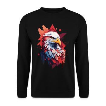 Eagle Crest Aesthetics Bird Pride Design - Unisex Sweatshirt - black - Front - Alina (178cm) & Michal (187cm)