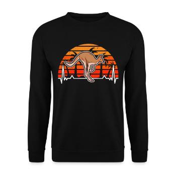Kangaroo Heartbeat Australie - Sweat-shirt Unisexe - noir - Devant - Alina (178cm) & Michal (187cm)