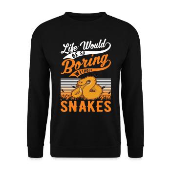 Propriétaires de serpents Amoureux des serpents - Sweat-shirt Unisexe - noir - Devant - Alina (178cm) & Michal (187cm)