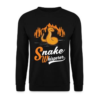 Serpents Chuchoteur Amoureux des Serpents - Sweat-shirt Unisexe - noir - Devant - Alina (178cm) & Michal (187cm)
