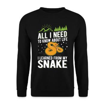 Propriétaires de serpents Amoureux des serpents - Sweat-shirt Unisexe - noir - Devant - Alina (178cm) & Michal (187cm)