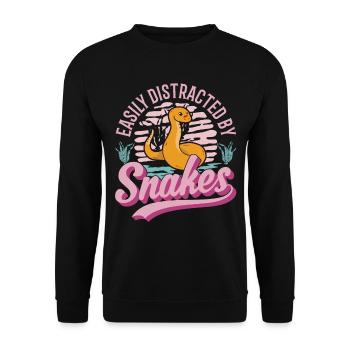 Propriétaire de serpent Serpent des blés Serpent - Sweat-shirt Unisexe - noir - Devant - Alina (178cm) & Michal (187cm)