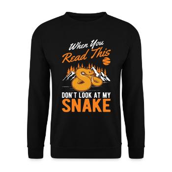Snake Owner Corn Snake Snake - Unisex Sweatshirt - black - Front - Alina (178cm) & Michal (187cm)