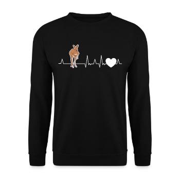 Kangaroo Heartbeat Australie - Sweat-shirt Unisexe - noir - Devant - Alina (178cm) & Michal (187cm)