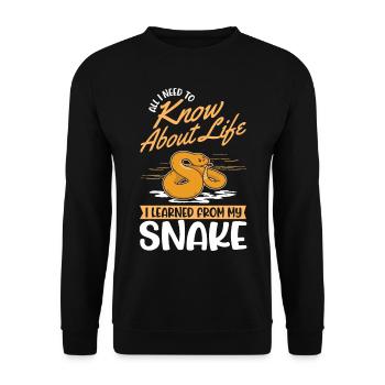 Propriétaires de serpents Amoureux des serpents - Sweat-shirt Unisexe - noir - Devant - Alina (178cm) & Michal (187cm)