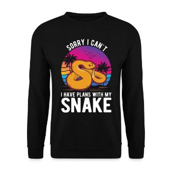 Propriétaires de serpents Amoureux des serpents - Sweat-shirt Unisexe - noir - Devant - Alina (178cm) & Michal (187cm)