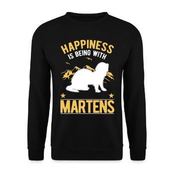 Marten Chance Vison Blaireau Tre des pins - Sweat-shirt Unisexe - noir - Devant - Alina (178cm) & Michal (187cm)