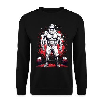 Eiserner Veteran Bodybuilding Ästhetik Kraftsport - Unisex Pullover - Schwarz - Vorne - Alina (178cm) & Michal (187cm)