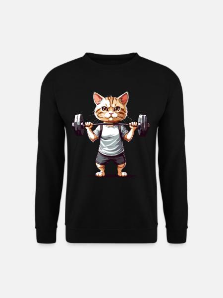 Conception d’humour de gymnase de chat musclé - Sweat-shirt Unisexe - noir