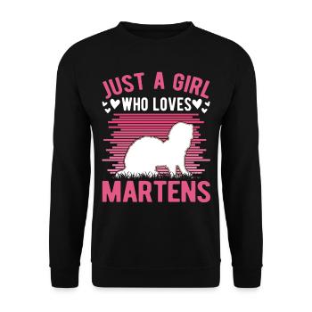 Martre Fille Vison Blaireau Pin Martre - Sweat-shirt Unisexe - noir - Devant - Alina (178cm) & Michal (187cm)
