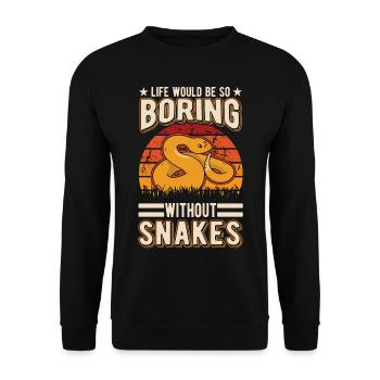 Propriétaires de serpents Amoureux des serpents - Sweat-shirt Unisexe - noir - Devant - Alina (178cm) & Michal (187cm)