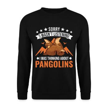 Pangolin Cadeau Pangolin - Sweat-shirt Unisexe - noir - Devant - Alina (178cm) & Michal (187cm)