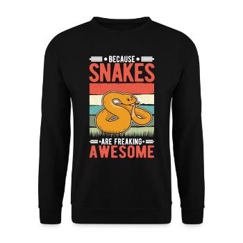 Propriétaires de serpents Amoureux des serpents - Sweat-shirt Unisexe - noir - Devant - Alina (178cm) & Michal (187cm)