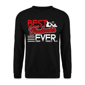 Woodworking Best Woodworker Ever - Unisex Sweatshirt - black - Front - Alina (178cm) & Michal (187cm)