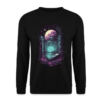 Gothique Vaporwave mysticisme obscurité oeuvre - Sweat-shirt Unisexe - noir - Devant - Alina (178cm) & Michal (187cm)