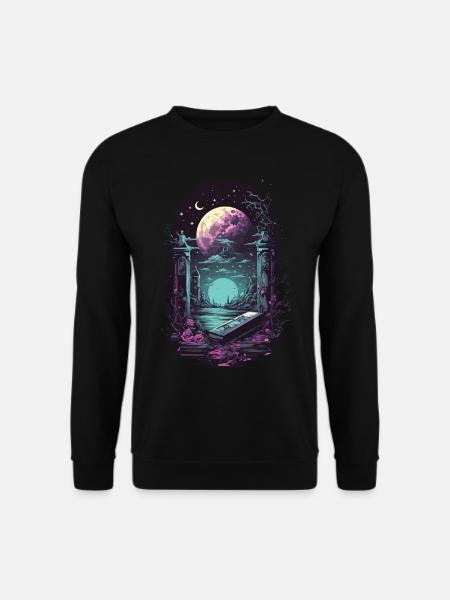 Gothic Vaporwave Mystik Dunkelheit Kunstwerk - Unisex Pullover - Schwarz