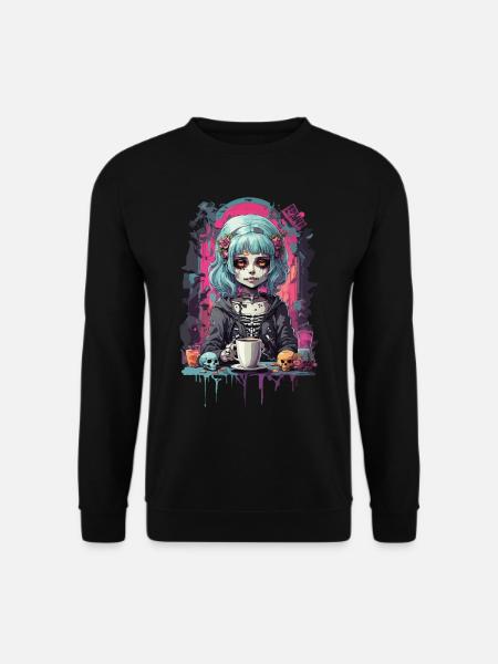 Gothic Dia de Muertos Mädchen Sugar Skull Design - Unisex Pullover - Schwarz