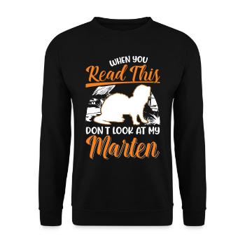 Martre cadeau Vison blaireau tre des pins - Sweat-shirt Unisexe - noir - Devant - Alina (178cm) & Michal (187cm)
