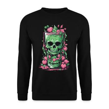 Gothic Gift Cocktail Magie Hexen Okkult Design - Unisex Pullover - Schwarz - Vorne - Alina (178cm) & Michal (187cm)
