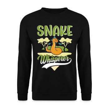 Serpents Chuchoteur Amoureux des Serpents - Sweat-shirt Unisexe - noir - Devant - Alina (178cm) & Michal (187cm)
