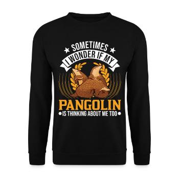 Pangolin Cadeau Pangolin - Sweat-shirt Unisexe - noir - Devant - Alina (178cm) & Michal (187cm)
