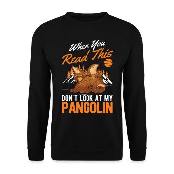Cadeau Pangolin Pangolin - Sweat-shirt Unisexe - noir - Devant - Alina (178cm) & Michal (187cm)