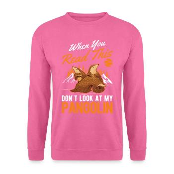 Pangolin Geschenk Schuppentier - Unisex Pullover - Pink - Vorne