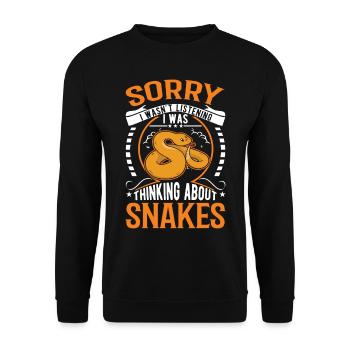 Snake Owner Corn Snake Snake - Unisex Sweatshirt - black - Front - Alina (178cm) & Michal (187cm)