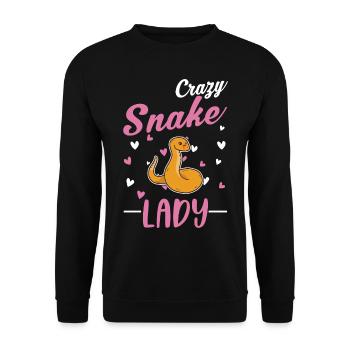 Crazy Snakes Femme - Sweat-shirt Unisexe - noir - Devant - Alina (178cm) & Michal (187cm)