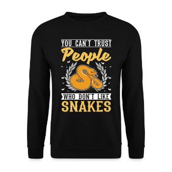 Snake Owner Corn Snake Snake - Unisex Sweatshirt - black - Front - Alina (178cm) & Michal (187cm)