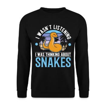 Propriétaires de serpents Amoureux des serpents - Sweat-shirt Unisexe - noir - Devant - Alina (178cm) & Michal (187cm)