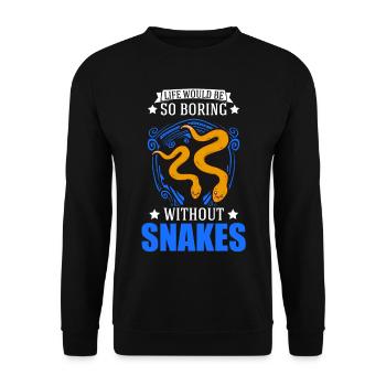Propriétaires de serpents Amoureux des serpents - Sweat-shirt Unisexe - noir - Devant - Alina (178cm) & Michal (187cm)