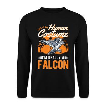 Falcon Owner Falconer Kestrel Falconry - Unisex Sweatshirt - black - Front - Alina (178cm) & Michal (187cm)