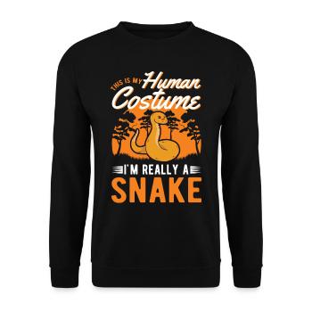 Schlangen Costume Kornnatter Halloween Natter - Unisex Pullover - Schwarz - Vorne - Alina (178cm) & Michal (187cm)