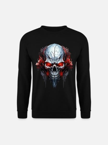Totenkopf Totenschädel Skelett Motorrad Biker Gang - Unisex Pullover - Schwarz