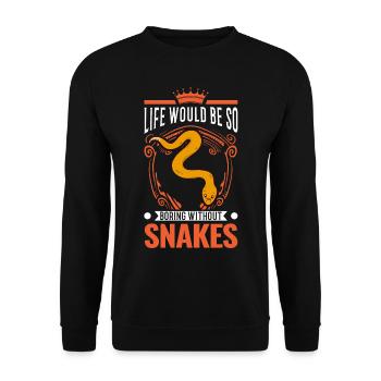 Propriétaires de serpents Amoureux des serpents - Sweat-shirt Unisexe - noir - Devant - Alina (178cm) & Michal (187cm)