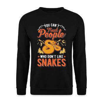 Snake Owner Corn Snake Snake - Unisex Sweatshirt - black - Front - Alina (178cm) & Michal (187cm)