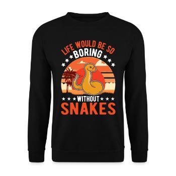 Propriétaires de serpents Amoureux des serpents - Sweat-shirt Unisexe - noir - Devant - Alina (178cm) & Michal (187cm)