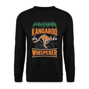 Kangaroo Whisperer Australia Kangaroo - Unisex Sweatshirt - black - Front - Alina (178cm) & Michal (187cm)