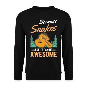 Propriétaires de serpents Amoureux des serpents - Sweat-shirt Unisexe - noir - Devant - Alina (178cm) & Michal (187cm)