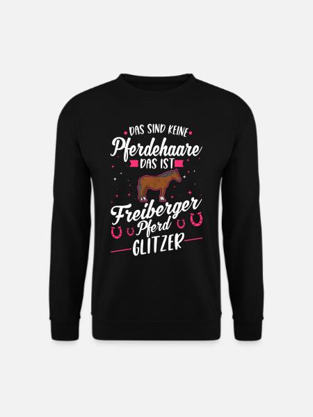 Freiberger Pferd Glitzer - Unisex Pullover - Schwarz