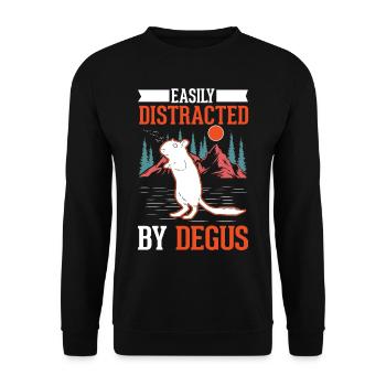 Degu cadeau arbuste rat forêt degu - Sweat-shirt Unisexe - noir - Devant - Alina (178cm) & Michal (187cm)