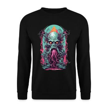 Underworld Demons Occult Horror Gothic Design - Unisex Sweatshirt - black - Front - Alina (178cm) & Michal (187cm)