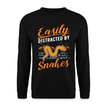Propriétaire de serpent Serpent des blés Serpent - Sweat-shirt Unisexe - noir - Devant - Alina (178cm) & Michal (187cm)